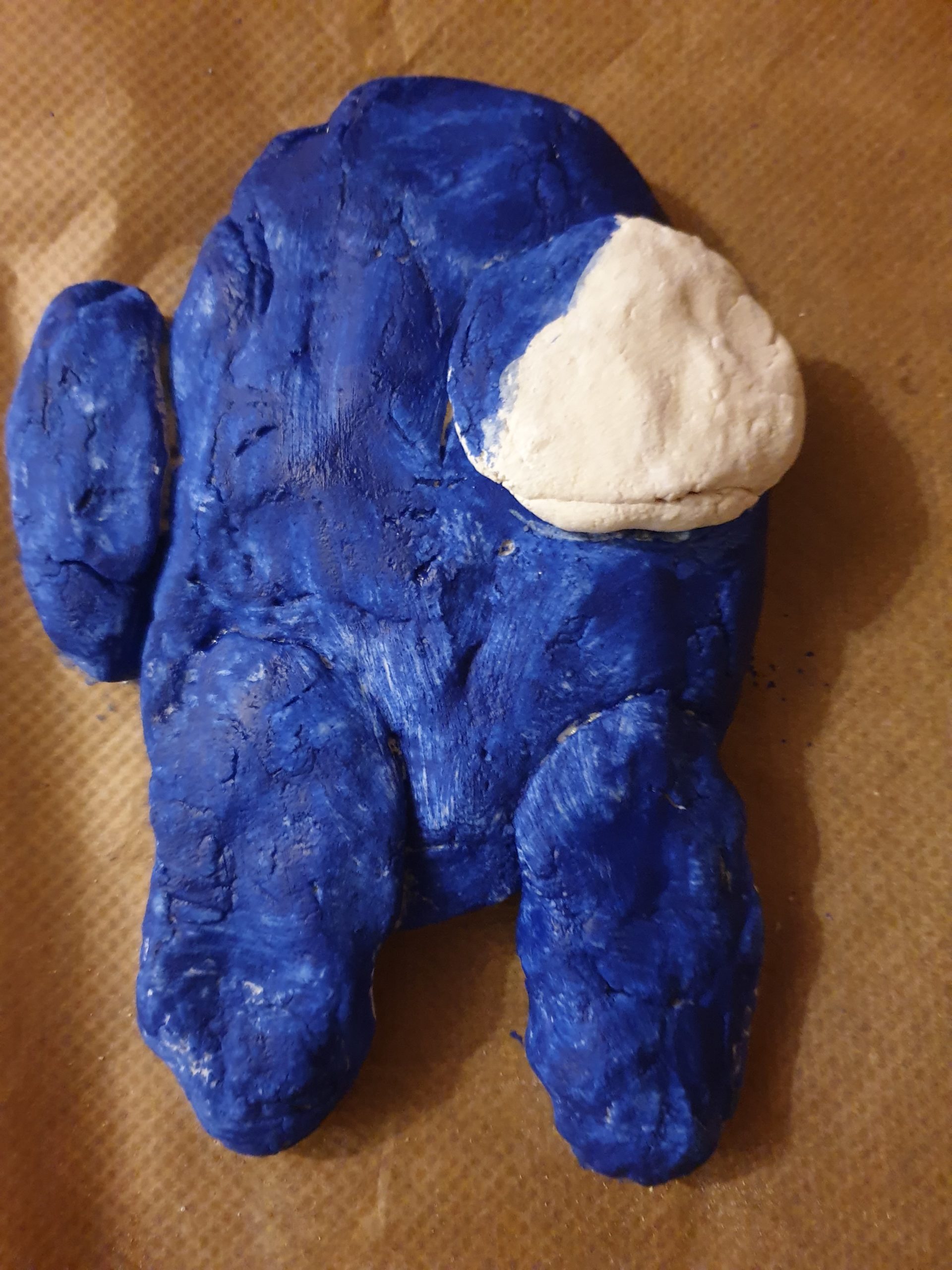 Salt dough a blue among us character